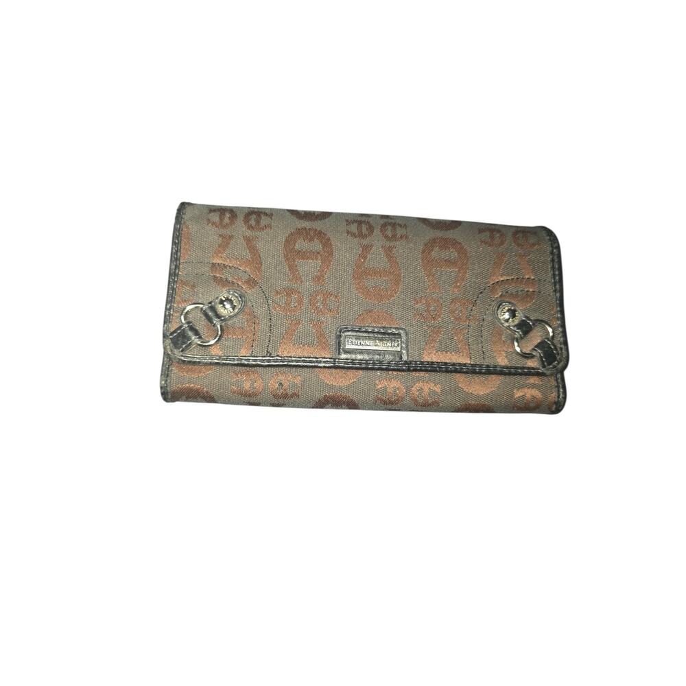 Etienne Aigner Wallet Lazaro Personal Assets Gray and Brown